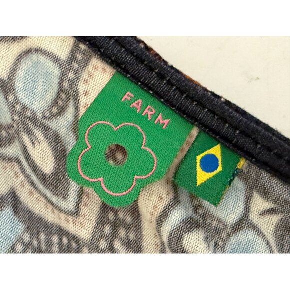 Farm Rio Boho Maxi Dress Vibrant Paisley & Floral Print Deep V-Neck Relaxed Fit - Picture 3 of 8